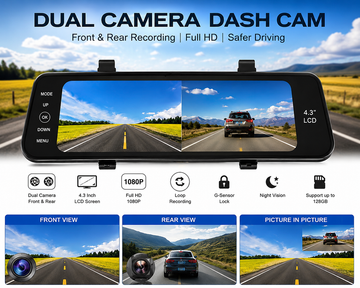 Full HD Vehicle Blackbox DVR Dash Camera – 1080P Car Dashboard Recorder with Night Vision & Loop Recording